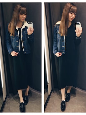 「EMODA」｜「アイテム（ブーティ）」を使った、tknさん（レディース・156cm）の冬コーディネート