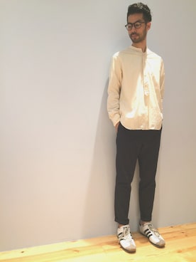 「Scye（サイ）のアイテム（シャツ/ブラウス）」を使った、Yodaさん（メンズ・175cm）の夏コーディネート