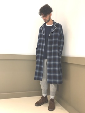 「JOURNAL STANDARD relume（ジャーナルスタンダード　レリューム）のアイテム（ブーツ）」を使った、Yodaさん（メンズ・175cm）の秋コーディネート