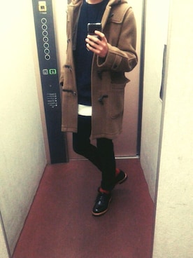 「RAGEBLUE（レイジブルー）の＜トレンドのロング丈＞ワッフルロングカットソー/733404（Tシャツ/カットソー）」を使った、りょたろさん（メンズ・178cm）の秋コーディネート