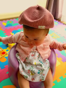 「Carter's（カーターズ）のアイテム（ワンピース）」を使った、Ofuuさん（キッズ・70cm）の春コーディネート