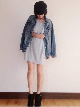 「サークルバッグ」｜「アイテム（キャスケット）」を使った、 H A L .さん（レディース・159cm）の秋コーディネート