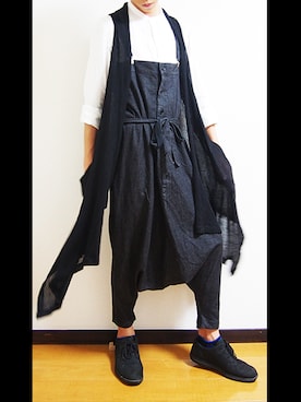 「Y's（ワイズ）のアイテム（サロペット/オーバーオール）」を使った、Liricoさん（メンズ・177cm）の夏コーディネート