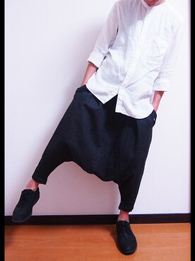 「Y's（ワイズ）のアイテム（サロペット/オーバーオール）」を使った、Liricoさん（メンズ・177cm）の秋コーディネート