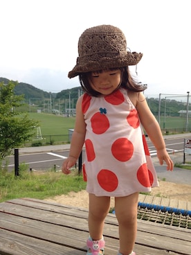 「MIKI HOUSE（ミキハウス）のアイテム（その他シューズ）」を使った、Rさん（キッズ・80cm）の夏コーディネート