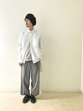 「CPH（シーピーエイチ）のアイテム（ヘアアクセサリー）」を使った、KOU SUEMATSUさん（メンズ・172cm）の春コーディネート