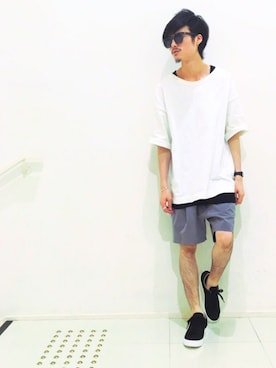 「KOMONO.（コモノ）のアイテム」を使った、KOU SUEMATSUさん（メンズ・172cm）の夏コーディネート