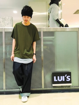 「Yohji Yamamoto（ヨウジヤマモト）のアイテム（スニーカー）」を使った、KOU SUEMATSUさん（メンズ・172cm）の夏コーディネート