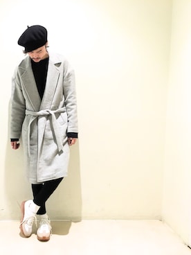 「アキコーデ」｜「アイテム（チェスターコート）」を使った、KOU SUEMATSUさん（メンズ・172cm）の秋コーディネート