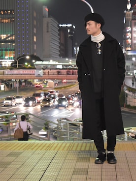 「lot holon（ロットホロン）のアイテム（その他パンツ）」を使った、KOU SUEMATSUさん（メンズ・172cm）の秋コーディネート