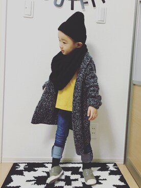 「けいとくん」｜KATEさん（キッズ・100cm）の冬コーディネート