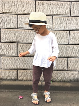 「NET（ネット）のアイテム（帽子）」を使った、KATEさん（キッズ・100cm）の春コーディネート