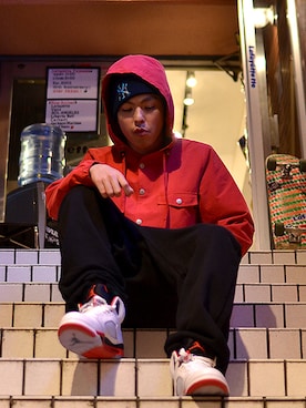 「Lafayette（ラファイエット）のアイテム（ブルゾン）」を使った、Lafayette CREWさん（メンズ・176cm）の春コーディネート