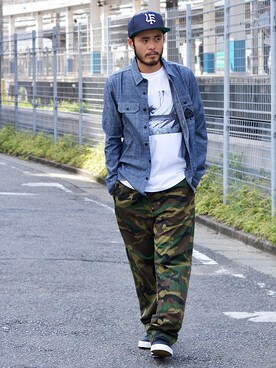 「Lafayette（ラファイエット）のアイテム（帽子）」を使った、Lafayette CREWさん（メンズ・173cm）の秋コーディネート