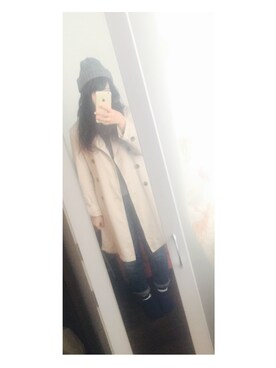 「AS KNOW AS plus（アズノゥアズプラス）のアイテム（トレンチコート）」を使った、A  u さん（レディース・152cm）の秋コーディネート