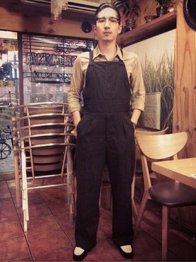 サロペット オーバーオールを使ったメンズ人気ファッションコーディネート 身長 161cm 170cm 地域 韓国 Wear