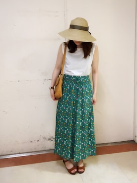 「ツバ広」｜lulumipaさん（レディース・160cm）の夏コーディネート