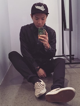 「cheap monday」｜「アイテム（PC・スマホグッズ/家電）」を使った、GELさん（メンズ・170cm）の夏コーディネート