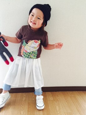 「PEZ（ﾍﾟｯﾂ）のアイテム」を使った、hiiiintさん（キッズ・90cm）の夏コーディネート