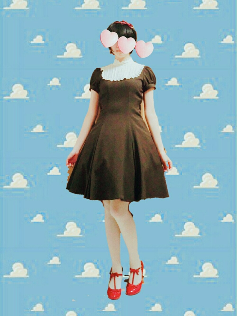 「ロリィタ、ロリータ、ロリータファッション、秋コーデ、lolita、ガーリー、かわいい、lolitafashion、スカート、クラシカル」｜「Innocent Worldのアイテム（ワンピース/ドレス、ブラウン系）」を使った、メロンギョウザさん（レディース・159cm）の秋コーディネートの1枚目の写真