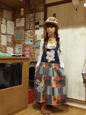 「vanavana（ヴァナヴァナ）のアイテム」を使った、るぅーさん（レディース・147cm）の秋コーディネート