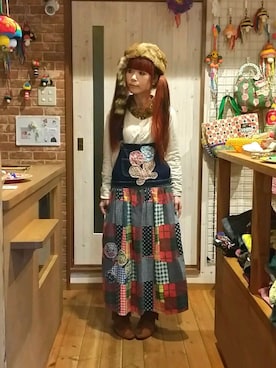「vanavana（ヴァナヴァナ）のアイテム」を使った、るぅーさん（レディース・147cm）の春コーディネート