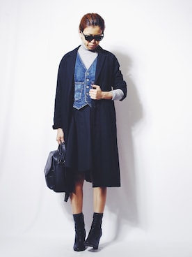 「Levi's（リーバイス）のアイテム（その他アウター）」を使った、Nさん（レディース・157cm）の秋コーディネート