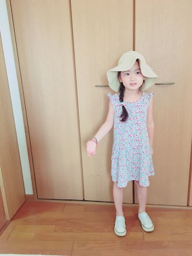 「ドラフトGAP」｜「アイテム（ワンピース/ドレス）」を使った、hinanana さん（キッズ・110cm）の夏コーディネート