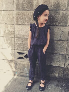 「GLOBAL WORK（グローバルワーク）のアイテム（オールインワン・サロペット）」を使った、hinanana さん（キッズ・110cm）の秋コーディネート