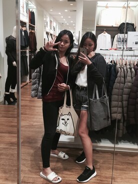 「H&M（エイチ・アンド・エム）のアイテム（モッズコート）」を使った、Joyceさん（レディース・162cm）の秋コーディネート