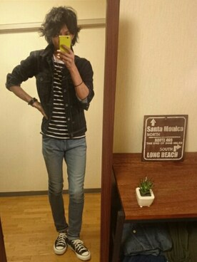「Gジャン」｜「アイテム（雑貨/ホビー）」を使った、syuhiroさん（メンズ・175cm）の春コーディネート