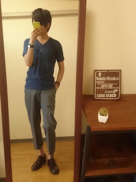 「アイテム（チョーカー、ホワイト系）」を使った、syuhiroさん（メンズ・175cm）の夏コーディネート