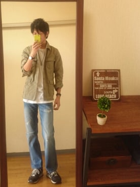 「Daniel Wellington」｜「アイテム（ミリタリージャケット）」を使った、syuhiroさん（メンズ・175cm）の秋コーディネート