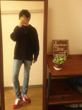 「アイテム（チョーカー、ホワイト系）」を使った、syuhiroさん（メンズ・175cm）の秋コーディネート