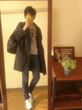 「Lee（リー）のアイテム（カバーオール）」を使った、syuhiroさん（メンズ・175cm）の冬コーディネート