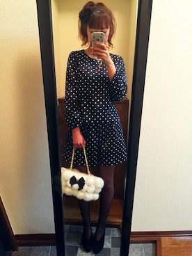 「PAGEBOY（ページボーイ）のアイテム（ピーコート）」を使った、きゃりーぽまぽまさん（レディース・160cm）の冬コーディネート