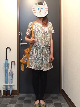 「チチカカ」｜「アイテム（バレエシューズ）」を使った、きゃりーぽまぽまさん（レディース・160cm）の夏コーディネート