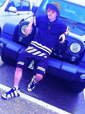 「AIR MAX」｜「アイテム（福袋/福箱）」を使った、蔵之介さん（メンズ・172cm）の夏コーディネート