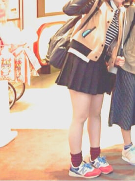 「大阪」｜「アイテム（スタジャン）」を使った、ぶんさん（レディース・160cm）の春コーディネート