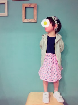 「フェリシモキッズ（フェリシモキッズ）のアイテム（ワンピース/ドレス）」を使った、フェリシモキッズさん（キッズ・100cm）の冬コーディネート