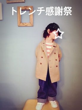 「フェリシモキッズ（フェリシモキッズ）のアイテム（その他アウター）」を使った、フェリシモキッズさん（キッズ・100cm）の春コーディネート