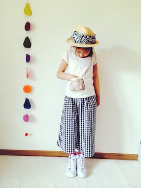「アイテム（スカート）」を使った、フェリシモキッズさん（キッズ・120cm）の春コーディネート