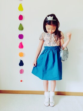 「フェリシモキッズ（フェリシモキッズ）のアイテム（ワンピース/ドレス）」を使った、フェリシモキッズさん（キッズ・120cm）の春コーディネート