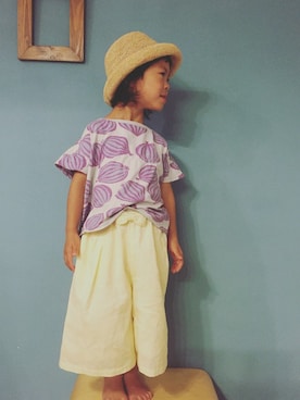 「アイテム（スカート）」を使った、フェリシモキッズさん（キッズ・100cm）の夏コーディネート