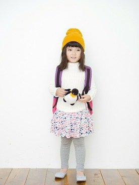 「アイテム（スカート）」を使った、フェリシモキッズさん（キッズ・100cm）の夏コーディネート