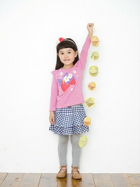 「アイテム（スカート）」を使った、フェリシモキッズさん（キッズ・107cm）の夏コーディネート
