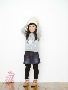 「フェリシモキッズ（フェリシモキッズ）のアイテム（スウェット）」を使った、フェリシモキッズさん（キッズ・107cm）の夏コーディネート