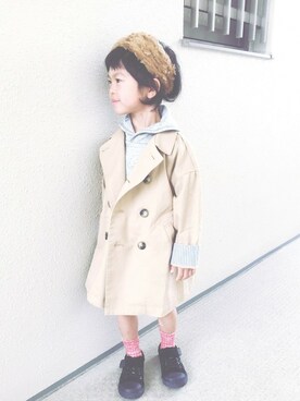 「フェリシモキッズ（フェリシモキッズ）のアイテム（その他アウター）」を使った、フェリシモキッズさん（キッズ・103cm）の秋コーディネート