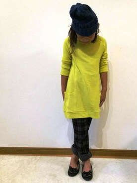 「フェリシモキッズ（フェリシモキッズ）のアイテム（ワンピース/ドレス）」を使った、フェリシモキッズさん（キッズ・125cm）の秋コーディネート
