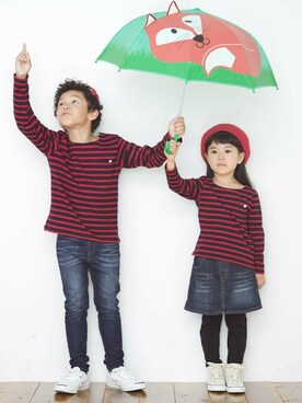 「フェリシモキッズ（フェリシモキッズ）のアイテム（パンツ）」を使った、フェリシモキッズさん（キッズ・100cm）の秋コーディネート